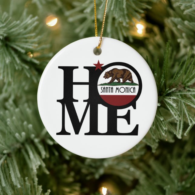 Décoration En Céramique ACCUEIL Père Noël Monica Californie (Arbre)