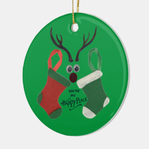 Décoration En Céramique Accueil Vous êtes mon endroit heureux pour Noël