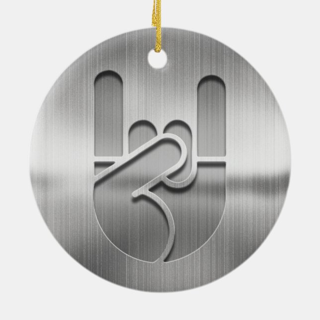 Décoration En Céramique Acier de main de roche (Dos)