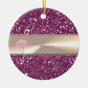 Décoration En Céramique Adorable Flamant rose Rose Cute Sur Glitterie