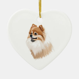Décoration En Céramique Adorno cerámico perro Pomerania