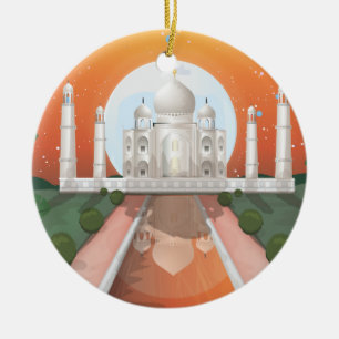 Décoration En Céramique Affiche de voyage de l'icône du monde indien