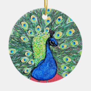Décoration En Céramique Afficher Peacock Peainting