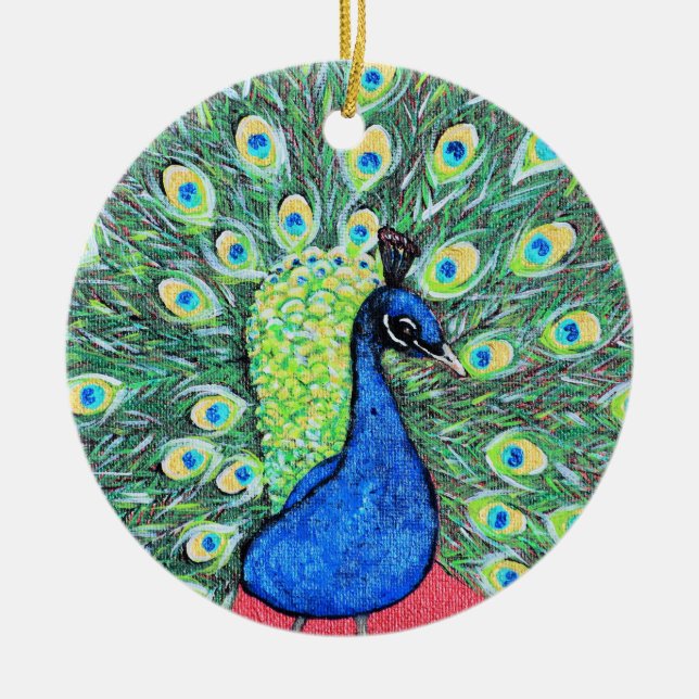 Décoration En Céramique Afficher Peacock Peainting (Devant)