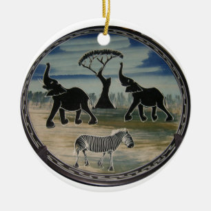 Décoration En Céramique Afrique Kenya Belle faune élégante