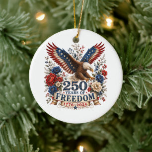 Décoration En Céramique Aigle des 250 ans de liberté 250e anniversaire Éta