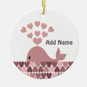 Décoration En Céramique Aimer baleine rose