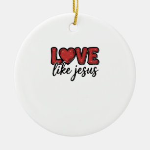 Décoration En Céramique Aimez comme Jésus Modèle de T-shirt chrétien vinta