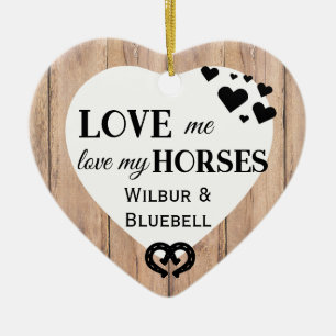 Décoration En Céramique Aimez mon cheval rustique
