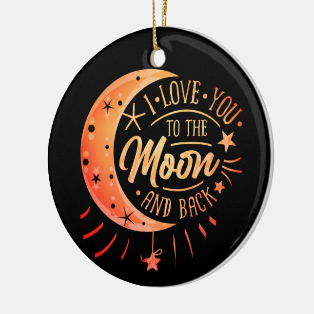 Décoration En Céramique Aimez-Vous À La Lune Cercle Ceramique Noir Ornamen (Gauche)