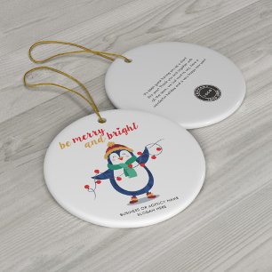 Décoration En Céramique Ajouter Business Logo Entreprise Merci Noël