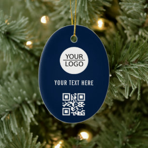 Décoration En Céramique Ajoutez votre code QR de logo Texte personnalisé P
