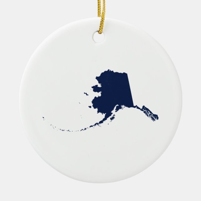 Décoration En Céramique Alaska en bleu (Devant)
