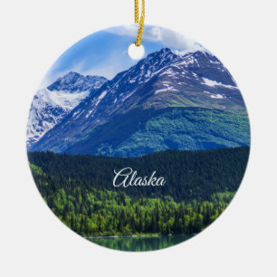 Décoration En Céramique Alaska Pittoresque Byway Mountain Orament