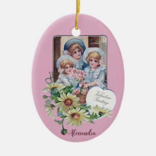 DÉCORATION EN CÉRAMIQUE ALESSANDRA ~ VALENTINE EGG ~ 1908 ~