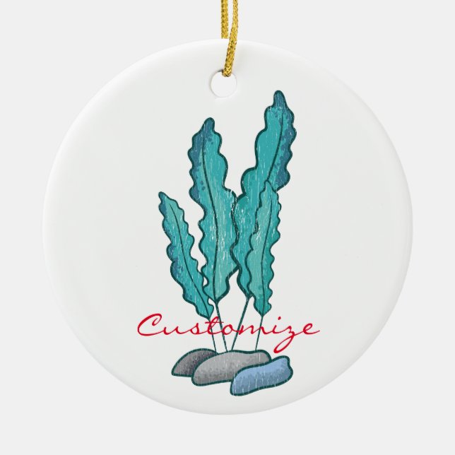 Décoration En Céramique Algues bleues Thunder_Cove (Devant)