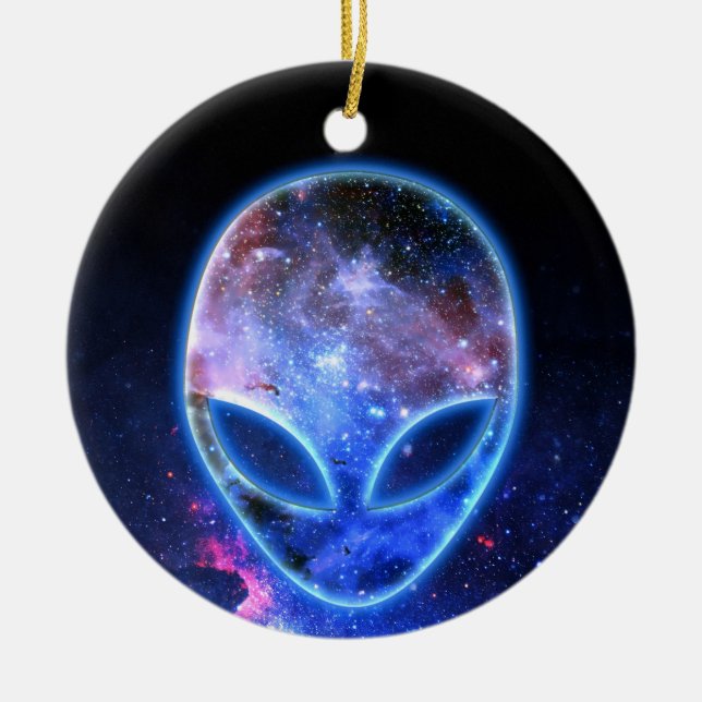 Décoration En Céramique Alien dans l'espace (Devant)