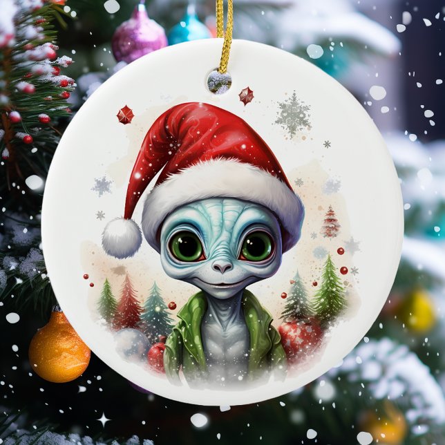 Décoration En Céramique Alien de Noël (Créateur téléchargé)