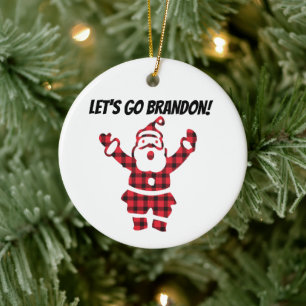 DÉCORATION EN CÉRAMIQUE ALLONS BRANDON ! ORNAMENT DE NOËL