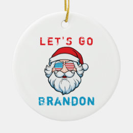 Décoration En Céramique Allons voir Brandon Conservateur Drapeau Américain