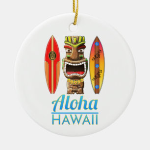 Décoration En Céramique Aloha Hawaii Hawaii Tiki Surf