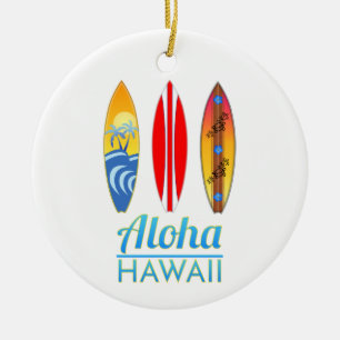Décoration En Céramique Aloha Hawaii Surfboards