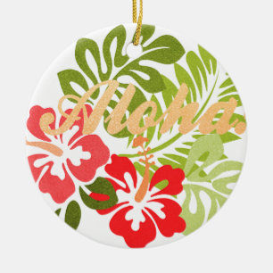 Décoration En Céramique Aloha Hibiscus