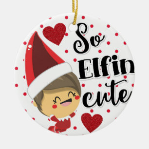 Décoration En Céramique Alors Elfin' mignon Noël des elfes