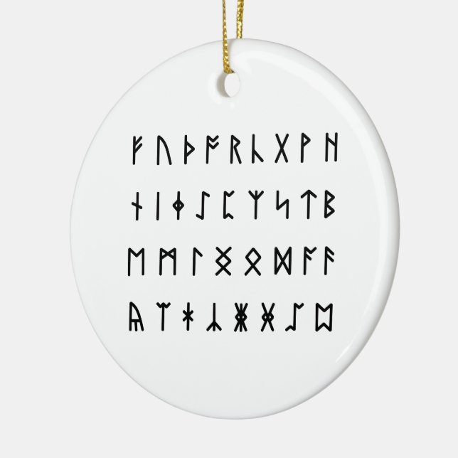 Décoration En Céramique Alphabet Runique [Futhorc] (Gauche)