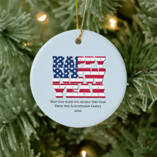 Décoration En Céramique Américain patriotique BONNE ANNÉE 2026