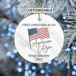 Décoration En Céramique American Citizen Ornament, Citoyenneté américaine