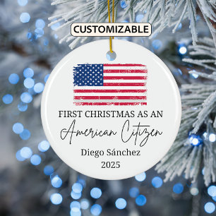 Décoration En Céramique American Citizen Ornament, Citoyenneté américaine
