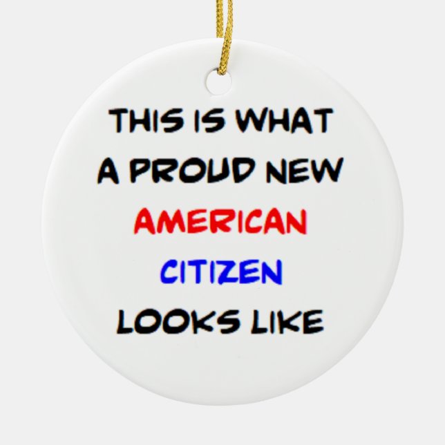 Décoration En Céramique american citizen, proud new (Devant)