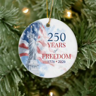 Décoration En Céramique America's Semiquincentennial 250 Years Freedom