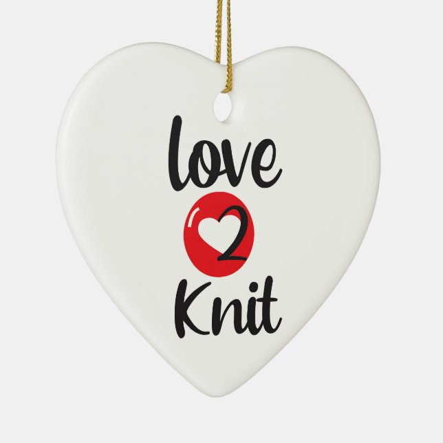 Décoration En Céramique Amour 2 Knit en céramique (Droite)