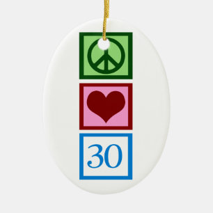 Décoration En Céramique Amour 30 de paix
