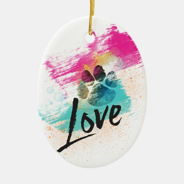 Décoration En Céramique Amour de chiot artistique (Devant)