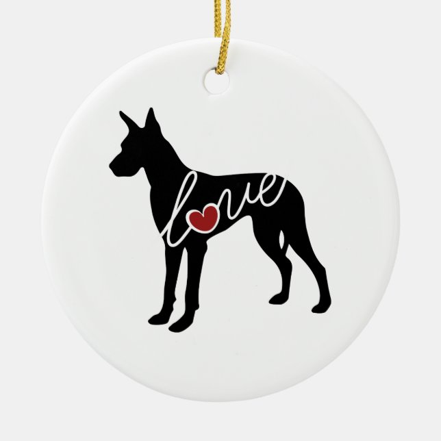 Décoration En Céramique Amour de great dane (Devant)