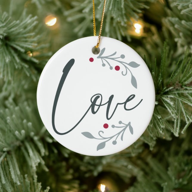 Décoration En Céramique Amour Noël personnalisé (Arbre)