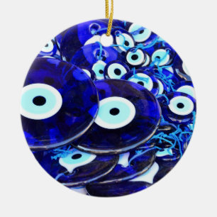 Décoration En Céramique Amulettes des yeux bleus