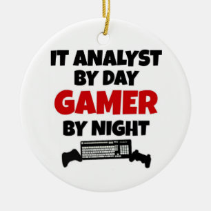 Décoration En Céramique Analyste informatique par Joueur de jour par nuit