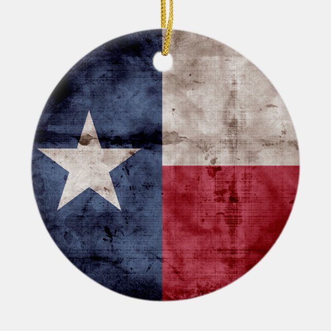 Décoration En Céramique Ancien drapeau du Texas (Devant)