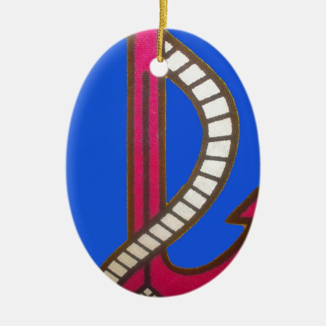 Décoration En Céramique Ancre rouge (Devant)