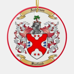Décoration En Céramique Anderson Family Crest*