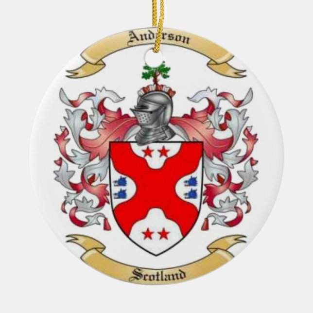 Décoration En Céramique Anderson Family Crest* (Devant)