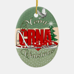 Décoration En Céramique Anesthésiste d'infirmière de JOYEUX NOËL de CRN