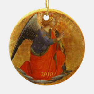Décoration En Céramique Ange de la coutume d'annonce datée