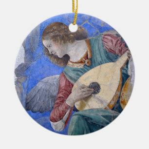 Décoration En Céramique Ange de Noël Musicien Melozzo da Forli Vatican
