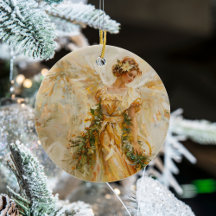 Ange d'or Noël de l'ornement d'amour