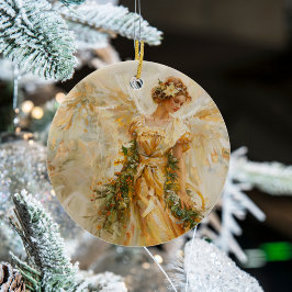 Décoration En Céramique Ange d'or Noël de l'ornement d'amour